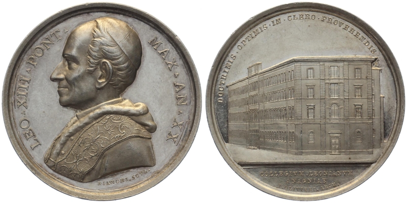 1878-1903 Leo XIII., Silbermedaille AN XX/1897